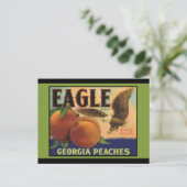 Georgia Eagle Peaches Postkarte (Stehend Vorderseite)