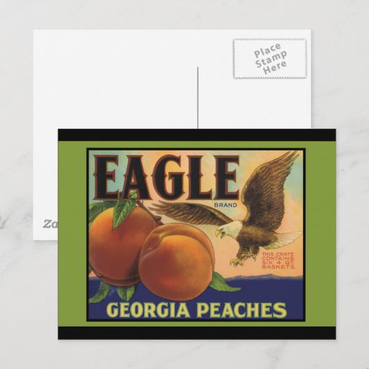 Georgia Eagle Peaches Postkarte (Vorne/Hinten)