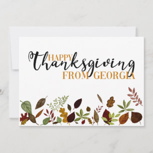 Georgia Fall Foliage Erntedank Card Feiertagskarte