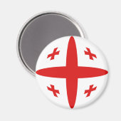 Georgia Fisheye Flag Magnet (Vorderseite/Rückseite)