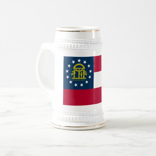 GEORGIA FLAG BIERGLAS (Vorderseite Links)
