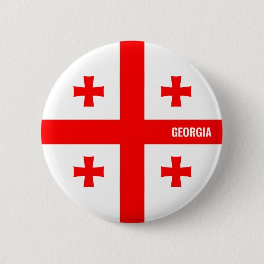 Georgia Flag Charming Patriotic Button (Vorderseite)