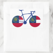 Georgia Flag Cycling Rechteckiger Aufkleber (Tasche)