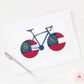 Georgia Flag Cycling Rechteckiger Aufkleber (Umschlag)