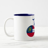 Georgia Flag Cycling Zweifarbige Tasse (Links)
