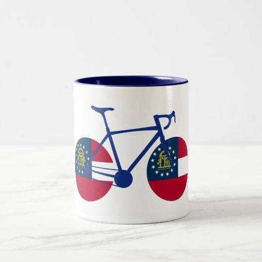 Georgia Flag Cycling Zweifarbige Tasse (Mittel)