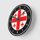Georgia Flag Elegant Runde Wanduhr (Winkel)