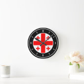 Georgia Flag Elegant Runde Wanduhr (Zuhause)