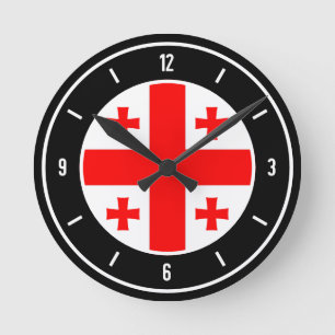 Georgia Flag Elegant Runde Wanduhr