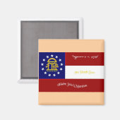 Georgia Flag Magnet (Vorderseite/Rückseite)