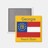 Georgia Flag Magnet (Vorderseite/Rückseite)