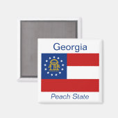 Georgia Flag Magnet (Vorderseite/Rückseite)