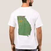Georgia Flag Map City T - Shirt (Rückseite)