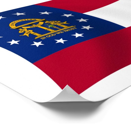 Georgia Flag Poster Print (Ecke)