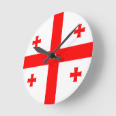 Georgia Flag Runde Wanduhr (Winkel)