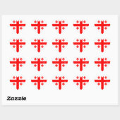 Georgia Flag Splendid Patriotic Herz-Aufkleber (Blatt)