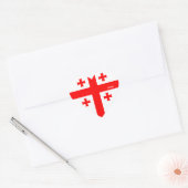 Georgia Flag Splendid Patriotic Herz-Aufkleber (Umschlag)