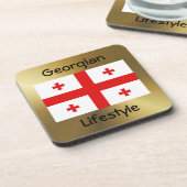 Georgia Flag+Text Untersetzer (Linke Seite)