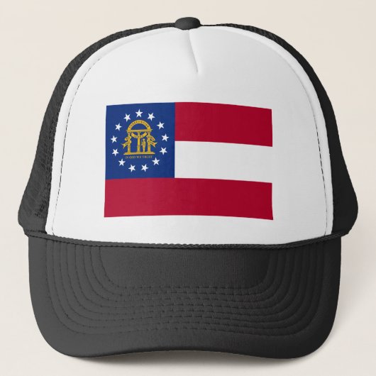 Georgia Flag Trucker Hat Truckerkappe (Vorderseite)
