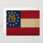 Georgia Flag VINTAG.png Postkarte (Vorne/Hinten)