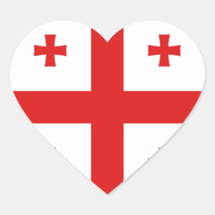Georgia-Flagge Herz-Aufkleber