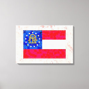 GEORGIA-FLAGGE LEINWANDDRUCK