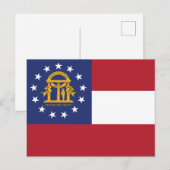 Georgia-Flagge Peach State Wappen Postkarte (Vorne/Hinten)