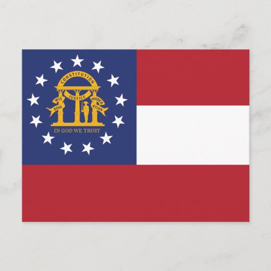 Georgia-Flagge Peach State Wappen Postkarte (Vorderseite)
