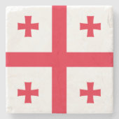 Georgia-Flagge Steinuntersetzer (Vorderseite)