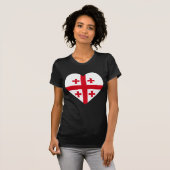 Georgia-Flaggen-Herz T-Shirt (Vorne ganz)