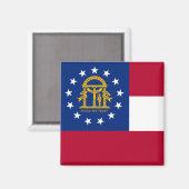 Georgia-Flaggenmagnet Magnet (Vorderseite/Rückseite)