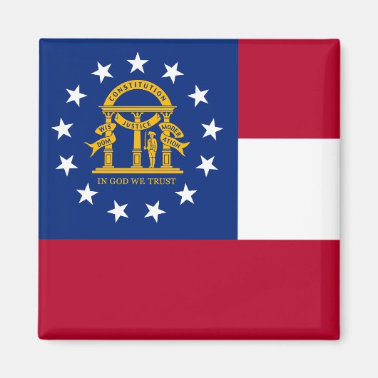 Georgia-Flaggenmagnet Magnet (Vorne)