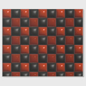 Georgia Football Colors Red and Black Checkerboard Geschenkpapier (Flach)