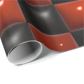 Georgia Football Colors Red and Black Checkerboard Geschenkpapier (Rolleneckpunkt)