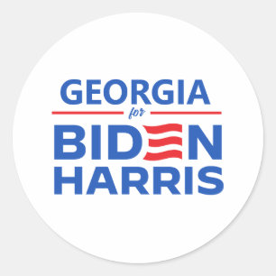 Georgia für Biden Harris Runder Aufkleber