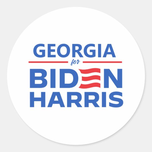 Georgia für Biden Harris Runder Aufkleber (Vorderseite)