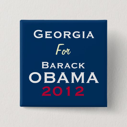 GEORGIA für Kampagnen-Knopf OBAMA 2012 Button (Vorderseite)