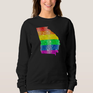 Georgia Gay Staatsstolz Rainbow Flag Gay Lesbi Sweatshirt