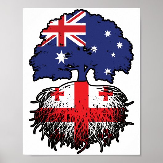 Georgia Georgian Australian Australia Tree Roots Poster (Vorne)