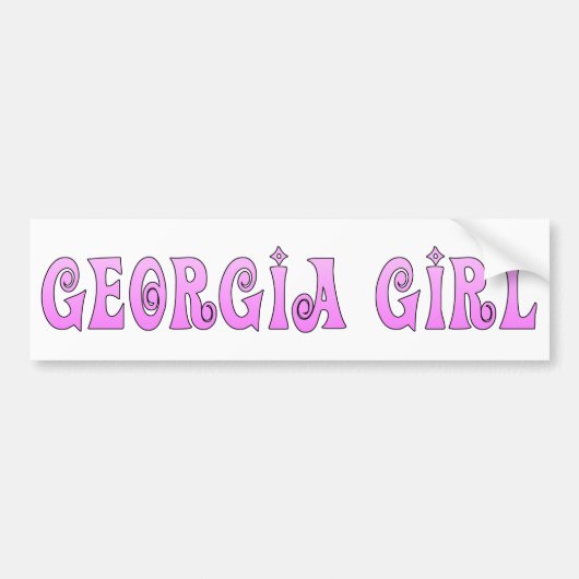 Georgia Girl Pink Autoaufkleber (Vorne)