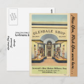 Georgia, Glendale-Modewarengeschäft Postkarte (Vorne/Hinten)