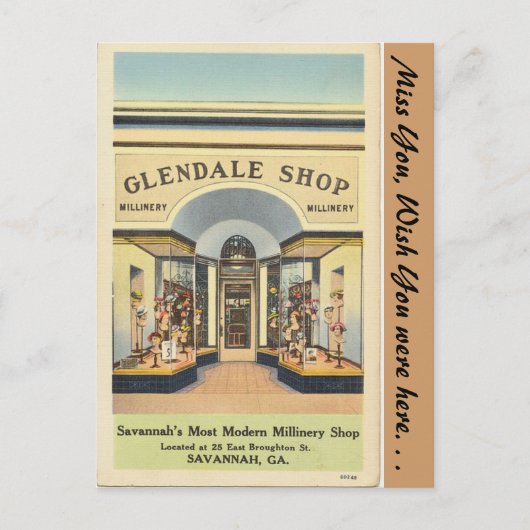 Georgia, Glendale-Modewarengeschäft Postkarte (Vorderseite)