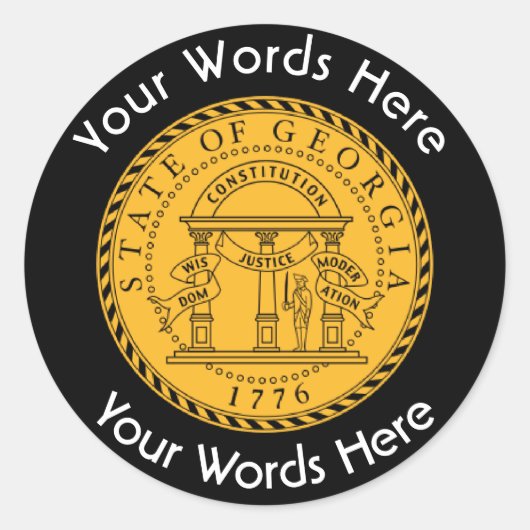 Georgia Great Siegel Custom Aufkleber (Vorderseite)