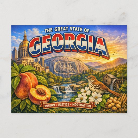 Georgia Greetings Postkarte  (Vorderseite)