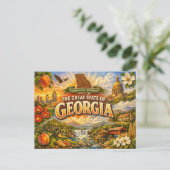 Georgia Greetings Postkarte (Stehend Vorderseite)