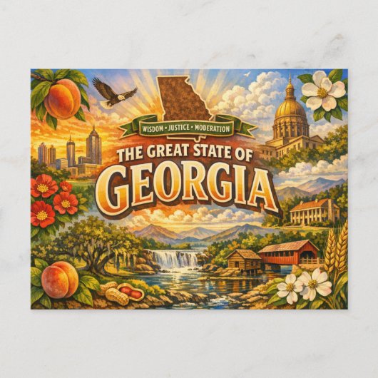 Georgia Greetings Postkarte (Vorderseite)