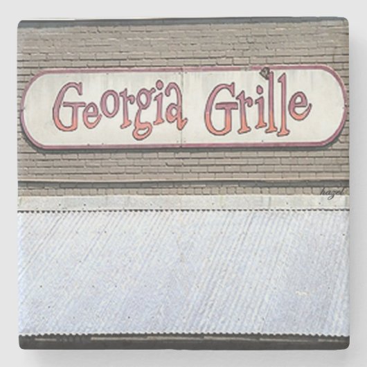 Georgia Grill, Georgia Grill Steinuntersetzer (Vorderseite)