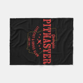 Georgia Grillen Pitmaster for Meat Srauking Barbec Fleecedecke (Vorderseite (Horizontal))