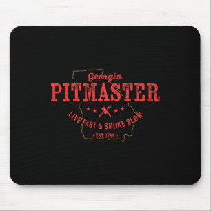 Georgia Grillen Pitmaster for Meat Srauking Barbec Mousepad