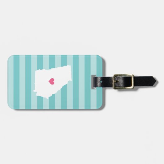 Georgia Heart | ZUHAUSE STAAT Gepäckanhänger (Vorderseite horizontal)